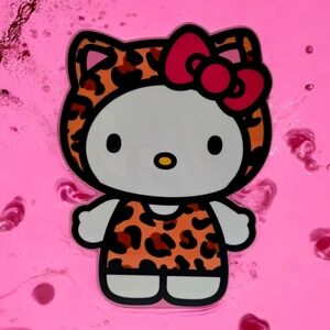Sanrio Hello Kitty Leopard Print Wood Wall Decor Or Tabletop 8"x6"x1.5" NWT